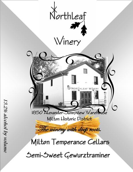 Milton Temperance Cellars SemiSweet Gewurztraminer