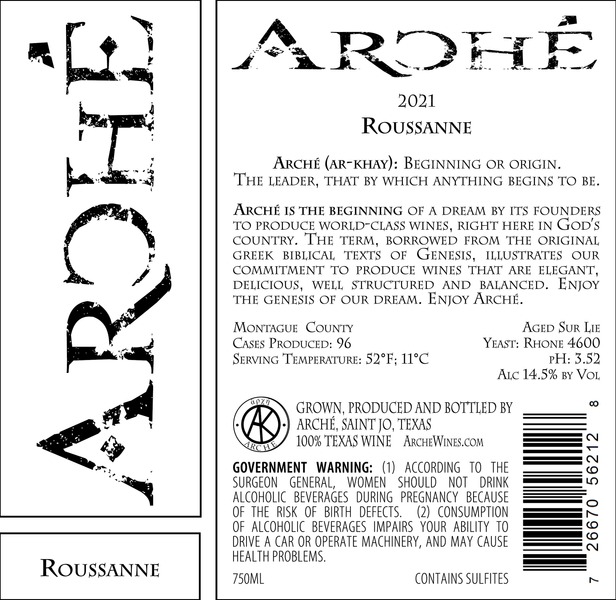 2021 Roussanne from Arche Vinoshipper