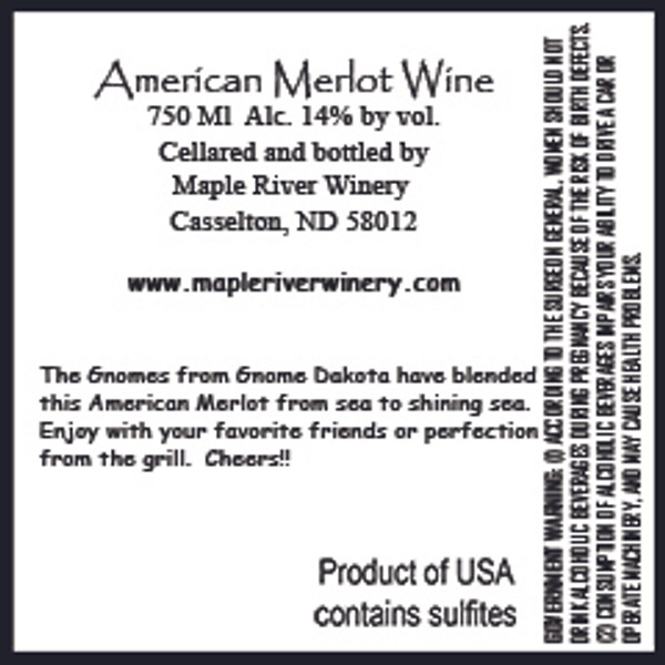 American Merlot Wine