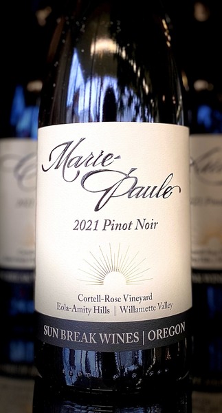 2021 Marie-Paule Pinot Noir, Cortell-Rose Vineyard, Sun Break Wines (92pts. IWR)