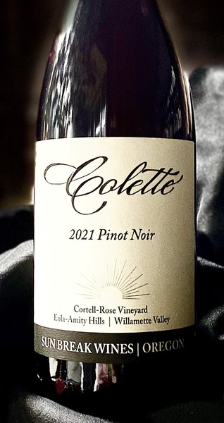 2021 Colette Pinot Noir, Cortell-Rose Vineyard, Sun Break Wines (91pts. IWR)