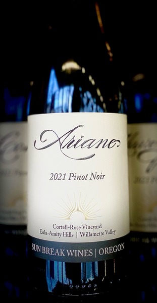 2021 Ariane Pinot Noir, Cortell-Rose Vineyard, Sun Break Wines (92pts. IWR)