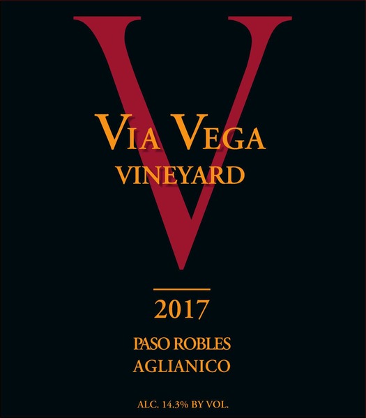 2017 VIA VEGA Estate Aglianico