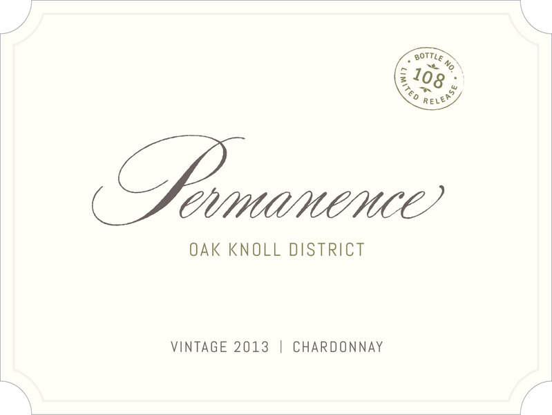 2013 Chardonnay Permanence Oak Knoll