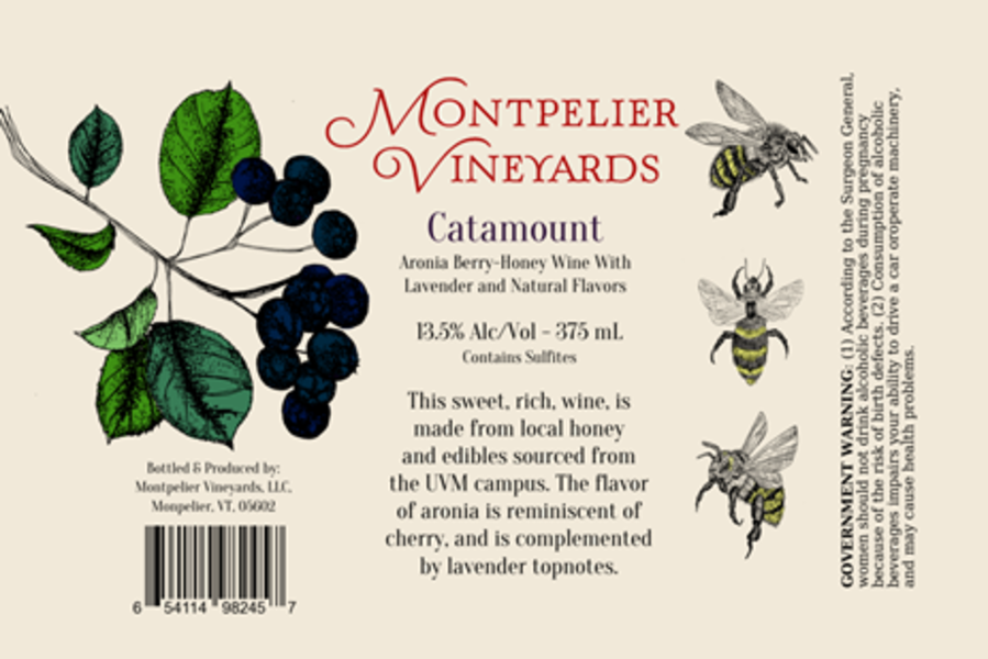2019 Catamount Honey-Aronia Berry Wine with Lavender