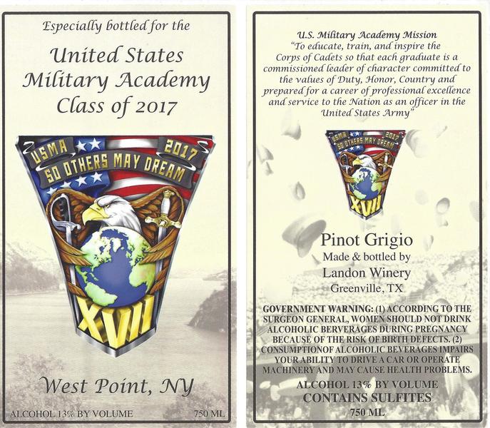 Class of 2017 U.S. Military Academy West Point Pinot Grigio