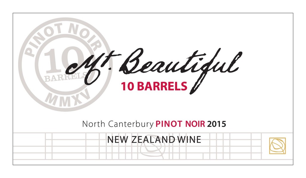 2015 Mt Beautiful Barrel Select Pinot Noir