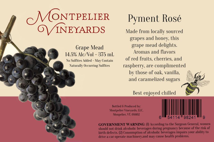 2019 Pyment Rose Grape Mead