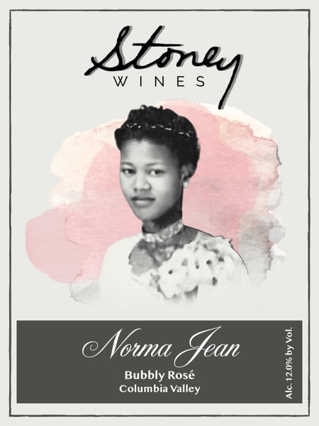 Bubbly Rosé Norma Jean wine label