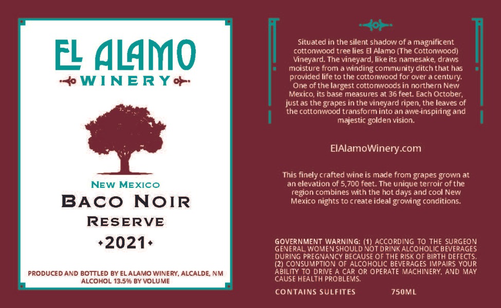 2021 Baco Noir Reserve