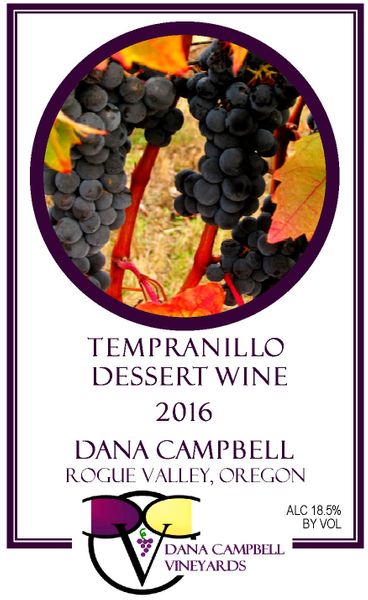 2016 Tempranillo Dessert Wine