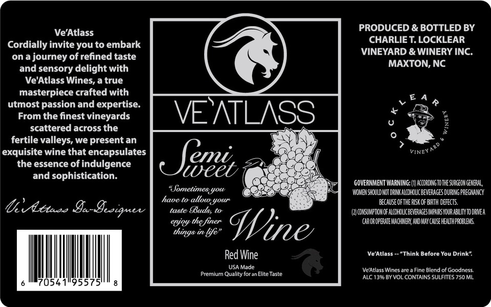 Ve’Atlass Semi-Sweet Red Wine