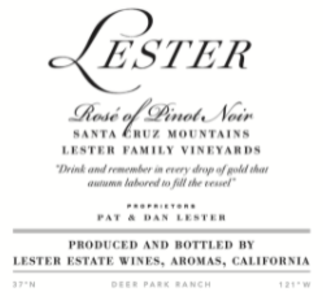 Lester Estate Wines 2020 Sparkling Rosé of Pinot Noir