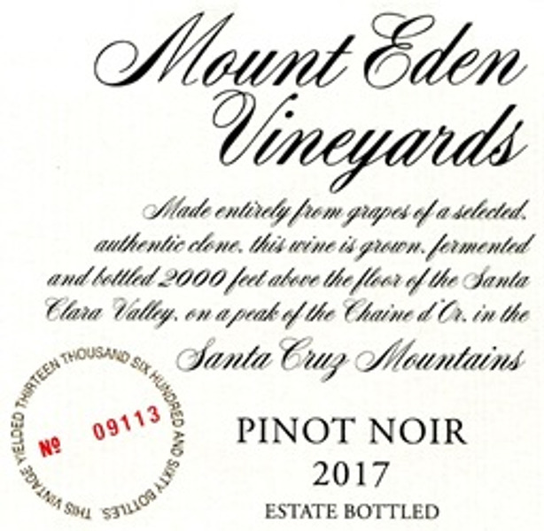 Mount Eden 2017 Pinot Noir 