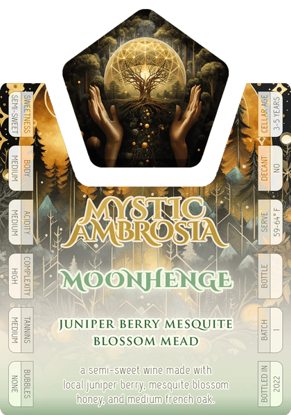 2022 Moonhenge - Juniper Berry Mesquite Blossom Mead (Semi-Sweet)