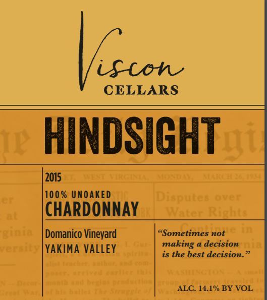 2015 Hindsight Unoaked Chardonnay