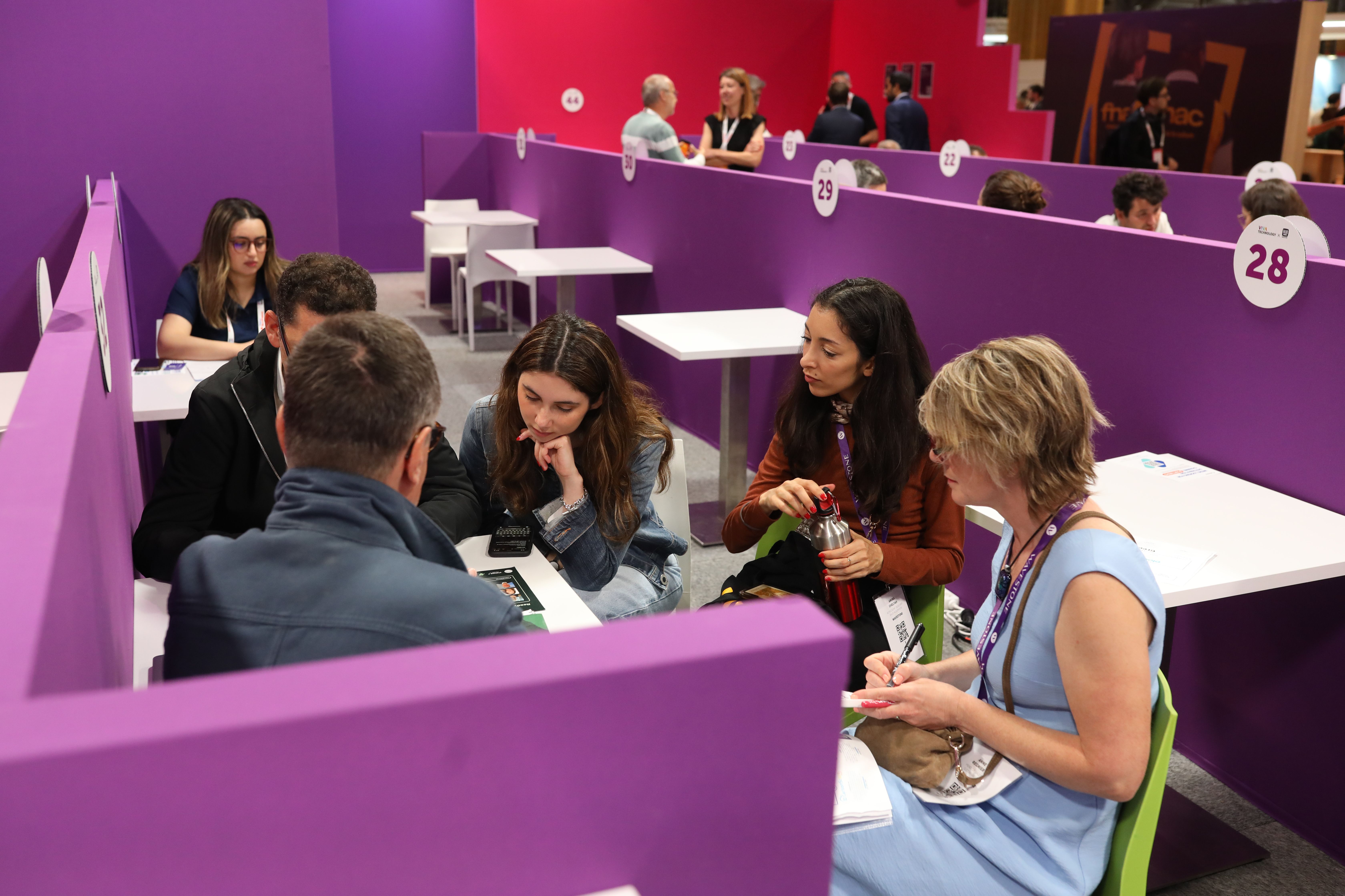 Attendees in the Connexion Hub