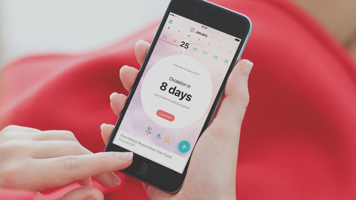 Flo health app on a smartphone