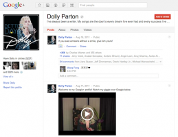 Dolly Parton on Google Plus