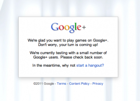 Message when google plus games not enabled