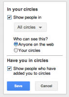 Enable circle in profile