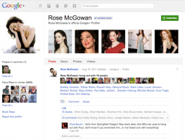 Rose McGowan on Google Plus