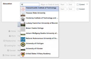 Educational institutions with logo on google+