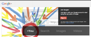 Google+ Sign In page