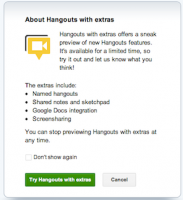 Google+ hangouts extras features