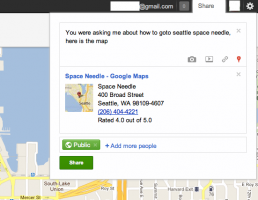 Share a location on Google+