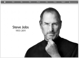 Apple.com homepage replaced with tribute to Steve Jobs