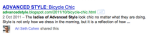 Blogger Author Google+ profile in SERP's