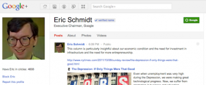 Eric Schmidt on Google+