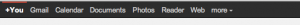 Left side appearance of the Google+ bar