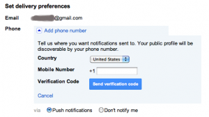 Adding Phone Number to your Google+ profile