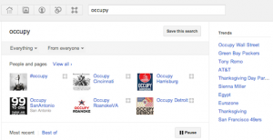 Google+ trending topics