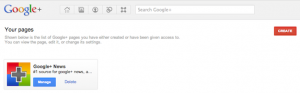 Manage Google+ pages