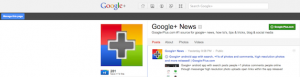 Google+ manage page button