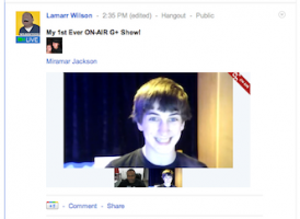 Google+ hangouts on Air (Live Broadcasting)