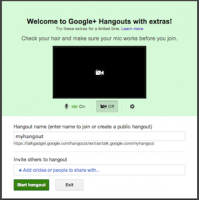 Google+ named hangouts