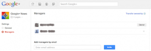 Google+ pages multiple managers