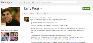 Larry page with million+ followers on Google+