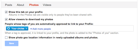 How to Hide or Remove Photos and Videos Tab From Profiles and Google+ Pages?