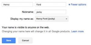 Adding nickname to your Google+ name / profile