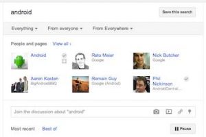 Google+ search start a discussion on any topic!