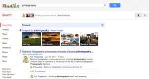 Personalized google search results with Google+ circles