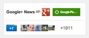 Google+ badge default size