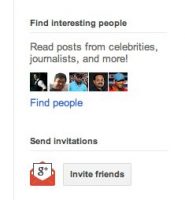 Find interesting people section on G+