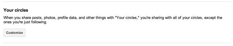 Your circles setting under Google+ settings