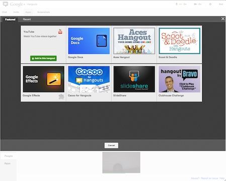 Google+ Hangout Apps / Applications: New Apps Feature That Extends Hangout Functionality